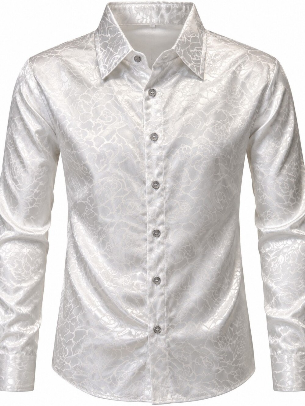 Zeroyaa nwt Dress Shirt XL White Floral Long sleeve